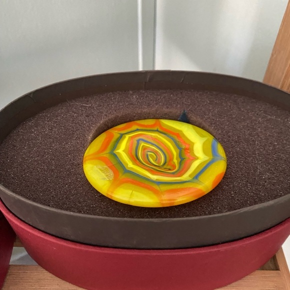 Fitz & Floyd Handblown Art glass Menagerie south beach hat - Picture 4 of 10